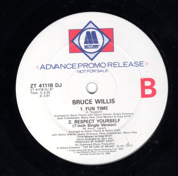 Bruce Willis : Respect Yourself (12", Promo)