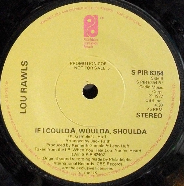 Lou Rawls : Trade Winds (7", Single, Promo)