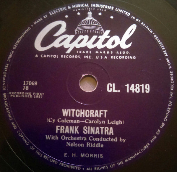 Frank Sinatra : Witchcraft / Tell Her You Love Her (Shellac, 10")