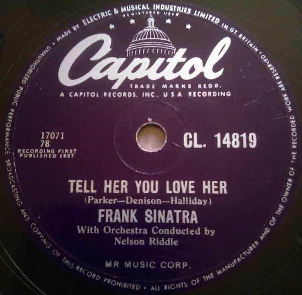 Frank Sinatra : Witchcraft / Tell Her You Love Her (Shellac, 10")