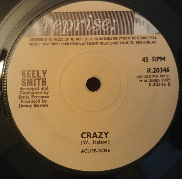 Keely Smith : You're Breaking My Heart (7", Sol)