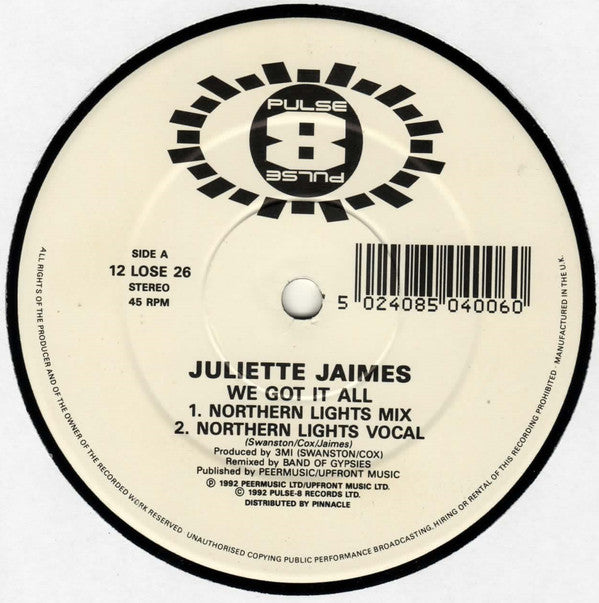Juliette Jaimes : We Got It All (12")