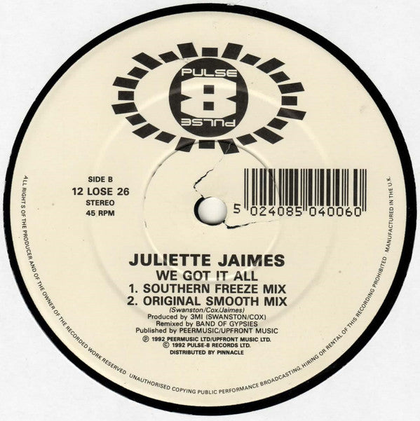 Juliette Jaimes : We Got It All (12")