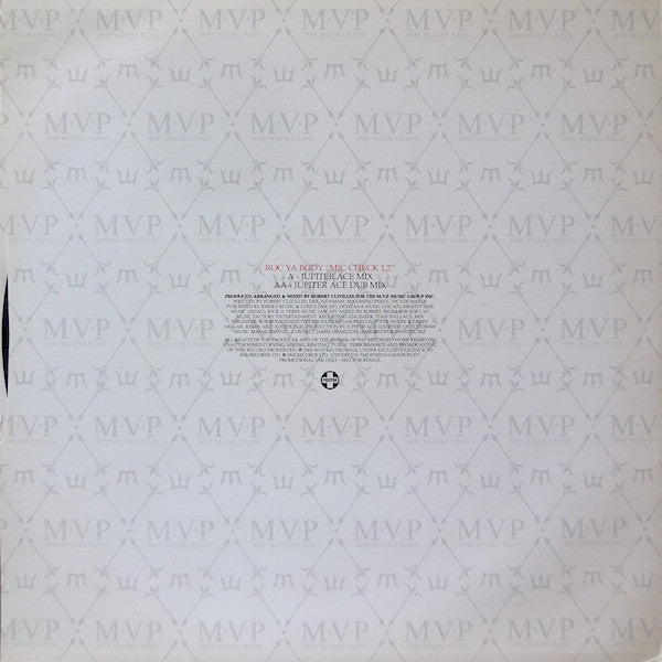 M.V.P. : Roc Ya Body "Mic Check 1, 2" (12", Single, Promo)