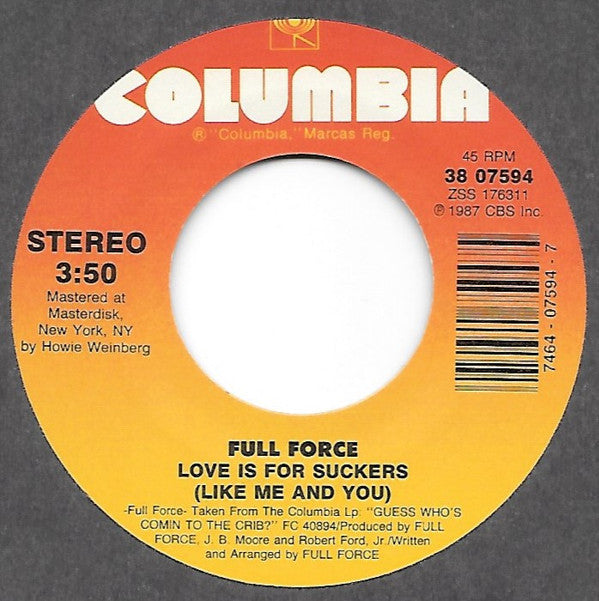 Full Force : Love Is For Suckers (Like Me And You) / Sucker Punch! (7")
