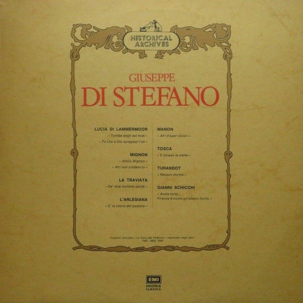 Giuseppe di Stefano : Giuseppe di Stefano (LP, Comp)