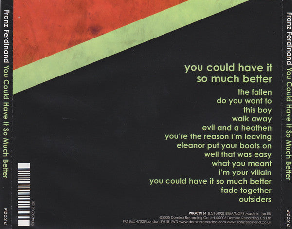 Franz Ferdinand : You Could Have It So Much Better (CD, Album)