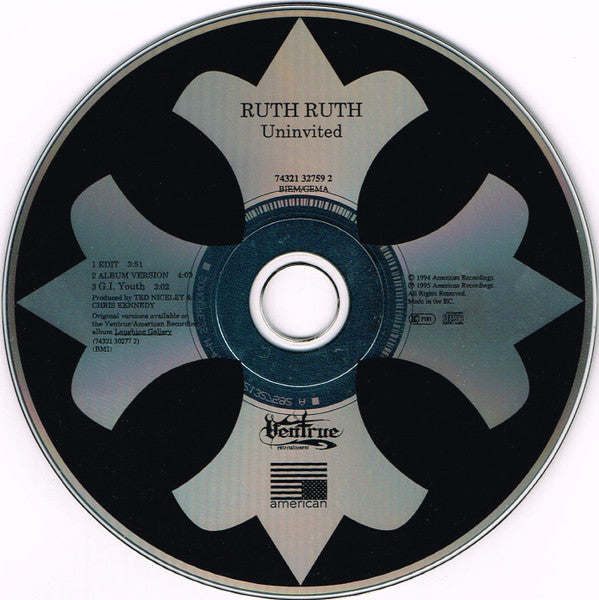 Ruth Ruth : Uninvited (CD, Single)