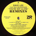 Dave Lee : You're Not Alone (Remixes) (12")