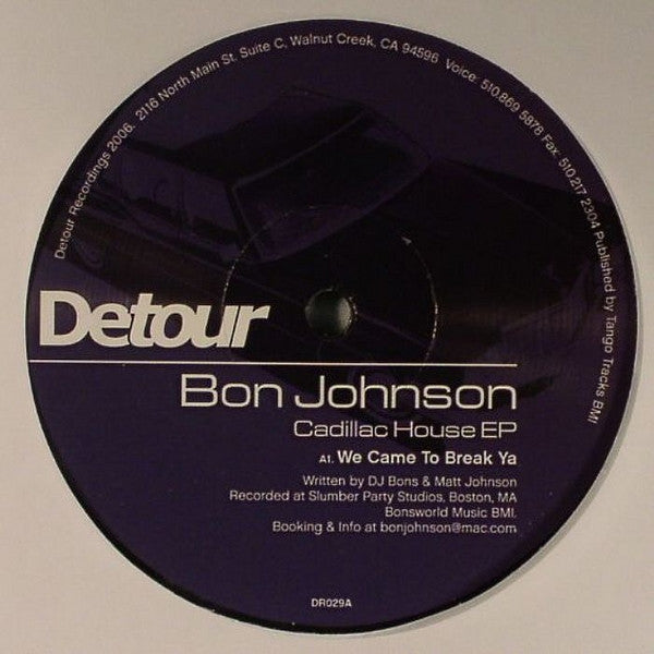 Bon Johnson : Cadillac House EP (12", EP)