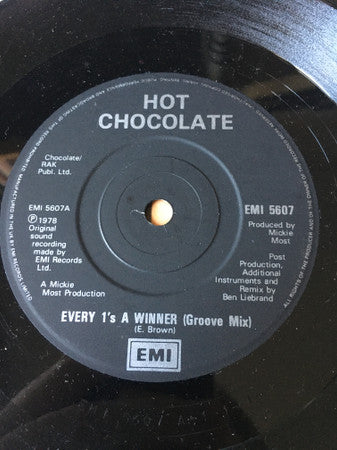 Hot Chocolate : Every 1's A Winner (Groove Mix) (7", Pap)