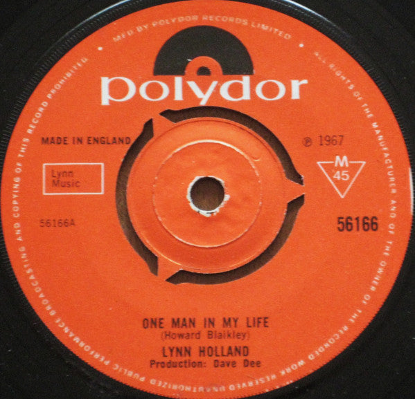 Lynn Holland : One Man In My Life (7", Single)
