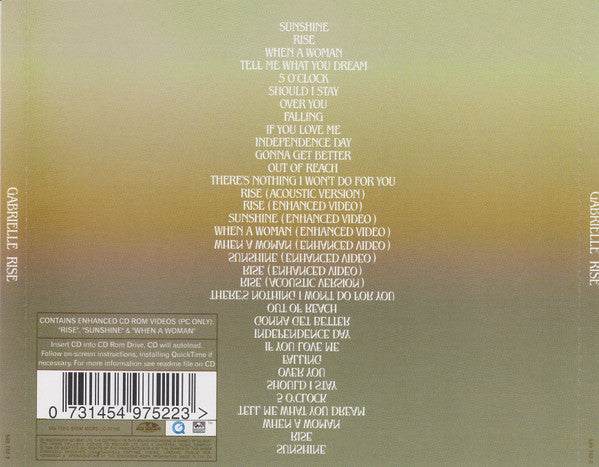 Gabrielle : Rise (CD, Album, Enh, RE, RP, S/Edition)