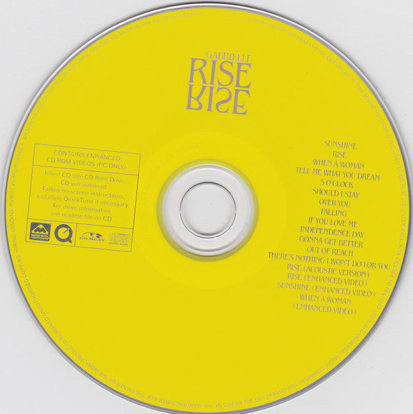 Gabrielle : Rise (CD, Album, Enh, RE, RP, S/Edition)