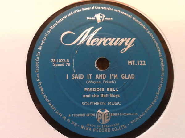 Freddie Bell & The Bell Boys : Giddy-Up-A Ding Dong / I Said It And I'm Glad (Shellac, 10")
