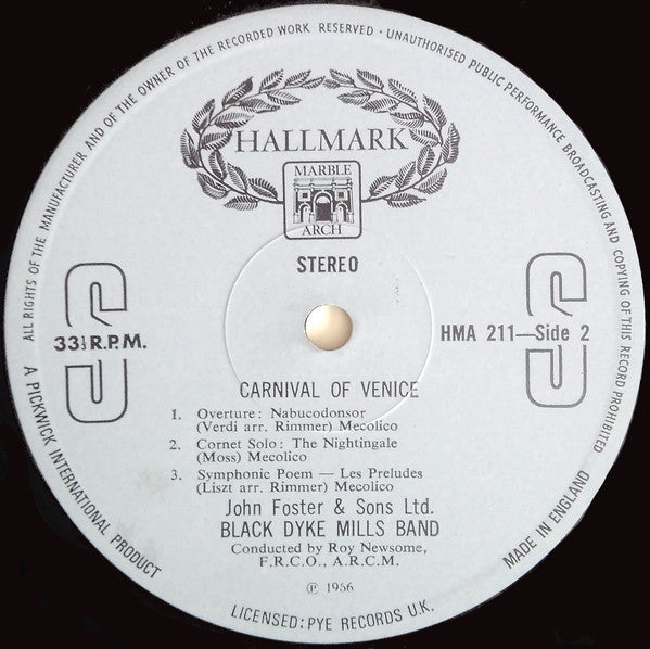 The Black Dyke Mills Band : Carnival Of Venice (LP, Album, RE)