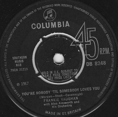 Frankie Vaughan : There Must Be A Way (7", Single, Kno)
