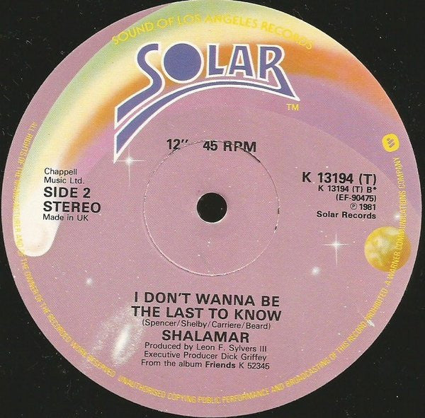 Shalamar : There It Is  (12", Single)