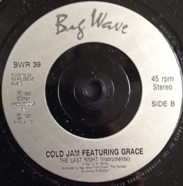 ColdJam Featuring Grace (4) : Last Night A DJ Saved My Life (7", Single, Sil)
