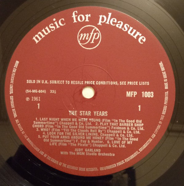 Judy Garland : The Star Years (LP, Comp)