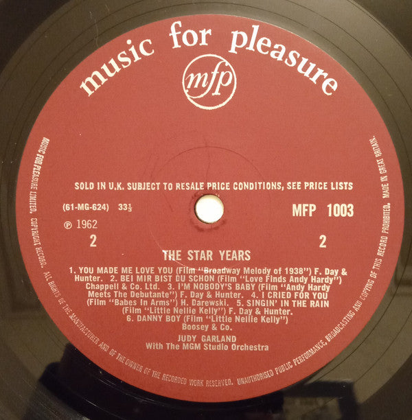 Judy Garland : The Star Years (LP, Comp)