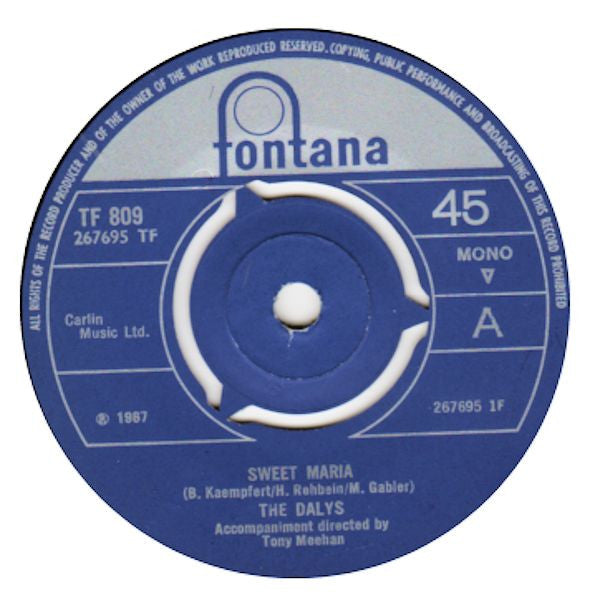 The Daly's : Sweet Maria (7", Single, Mono)