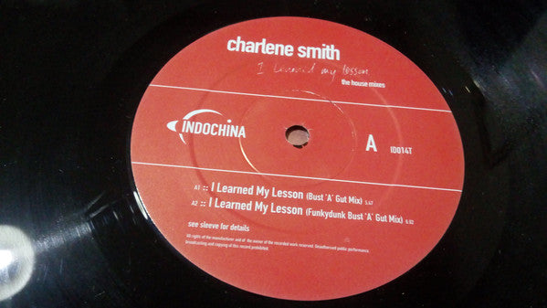 Charlene Smith : I Learned My Lesson (The House Mixes) (12")