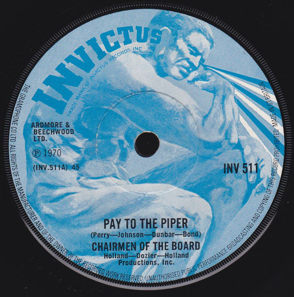 Chairmen Of The Board : Pay To The Piper (7", Single, Sol)