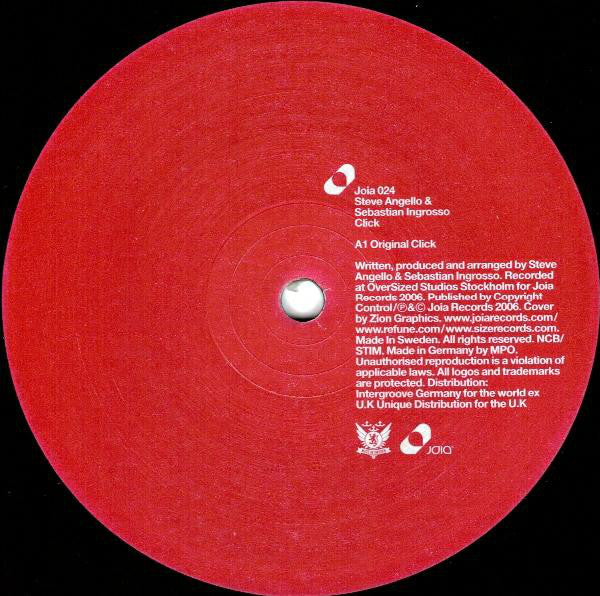 Steve Angello & Sebastian Ingrosso : Click (12", S/Sided)