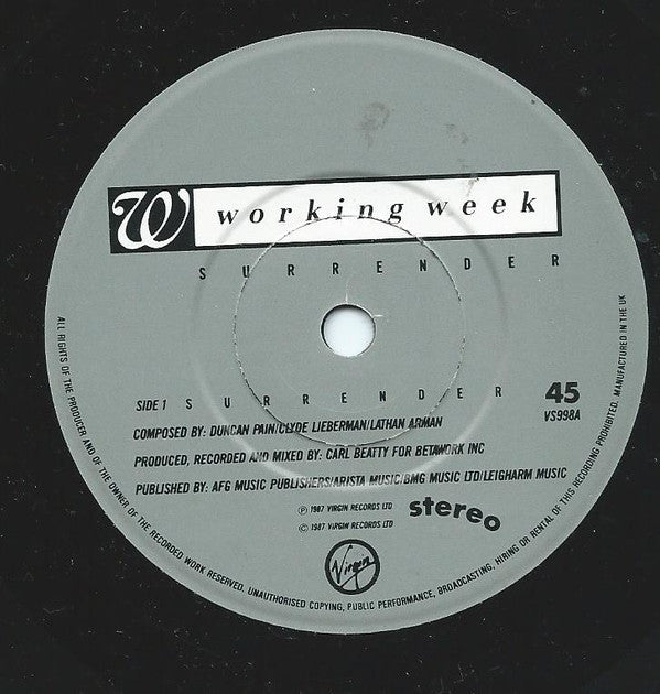 Working Week : Surrender (7")