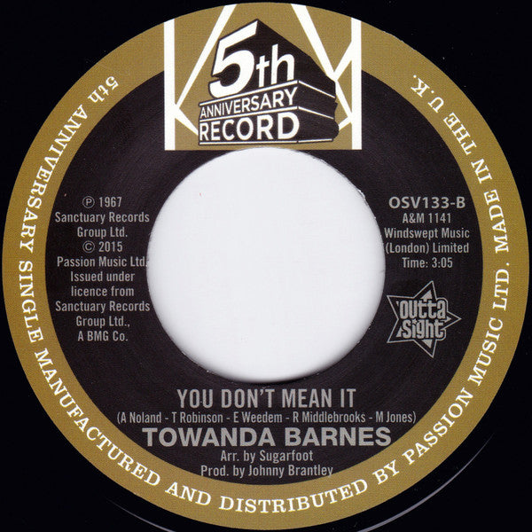 The Vel-Vets / Towanda Barnes : I Got To Find Me Somebody / You Don't Mean It (7")