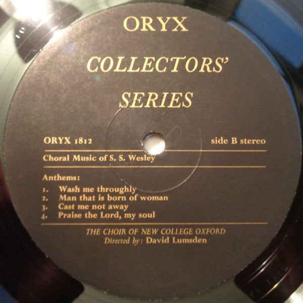 Samuel Sebastian Wesley / The New College Oxford Choir : Choral Music By S.S. Wesley (LP)