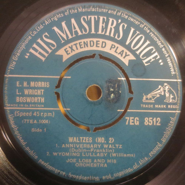 Joe Loss & His Orchestra : Waltzes & Quicksteps (No. 2) (7", EP, Mono)