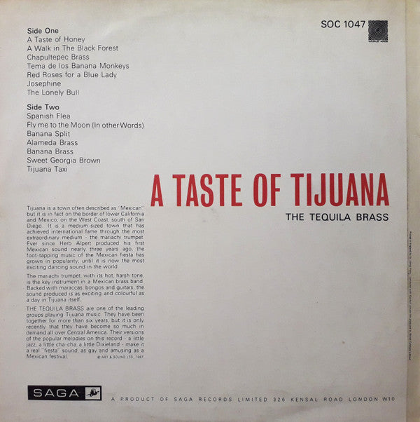 Tequila Brass : Taste Of Tijuana (LP, Album)