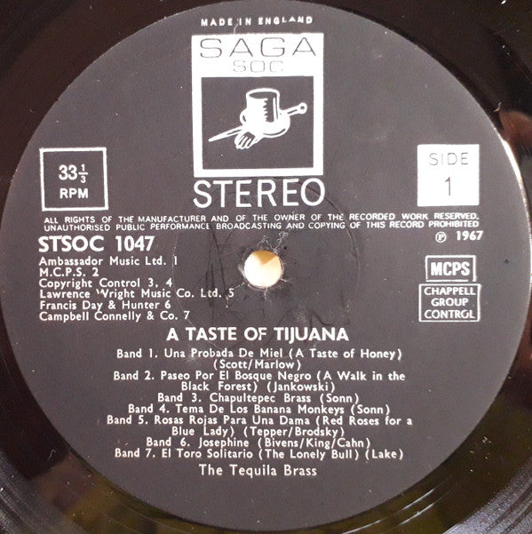 Tequila Brass : Taste Of Tijuana (LP, Album)