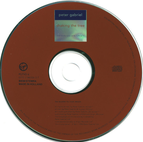 Peter Gabriel : Shaking The Tree: Sixteen Golden Greats (CD, Comp, RP)