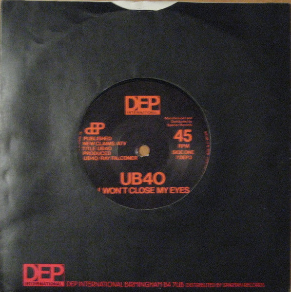UB40 : I Won't Close My Eyes (7", Single)