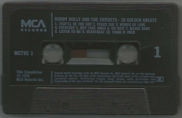 Buddy Holly & The Crickets (2) : 20 Golden Greats (Cass, Comp)