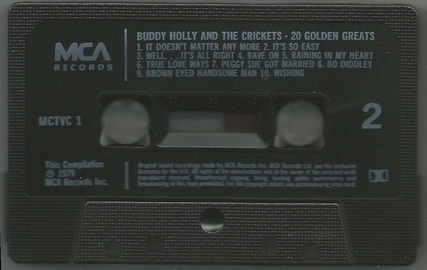 Buddy Holly & The Crickets (2) : 20 Golden Greats (Cass, Comp)