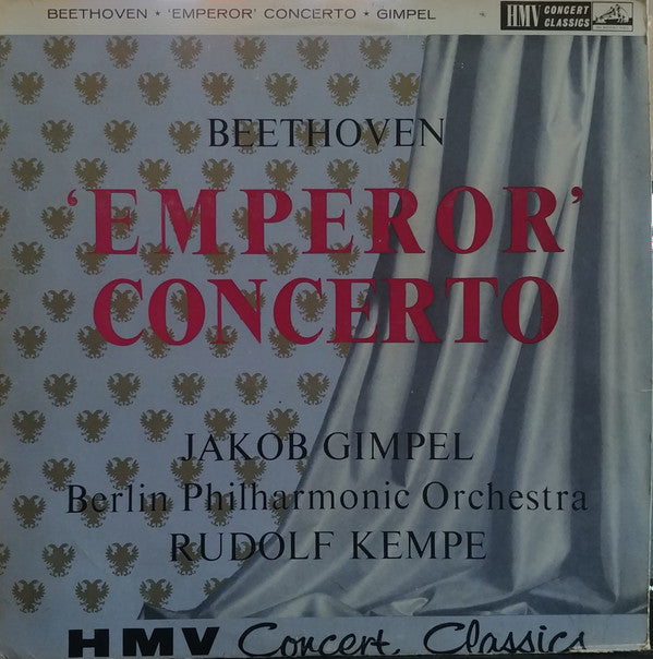 Ludwig van Beethoven ; Jakob Gimpel, Berliner Philharmoniker, Rudolf Kempe : Emperor Concerto (LP, Mono)