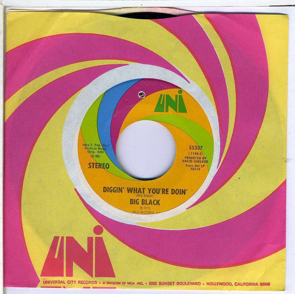 Big Black (2) : Diggin' What You're Doin' / Long Hair (7", Single)