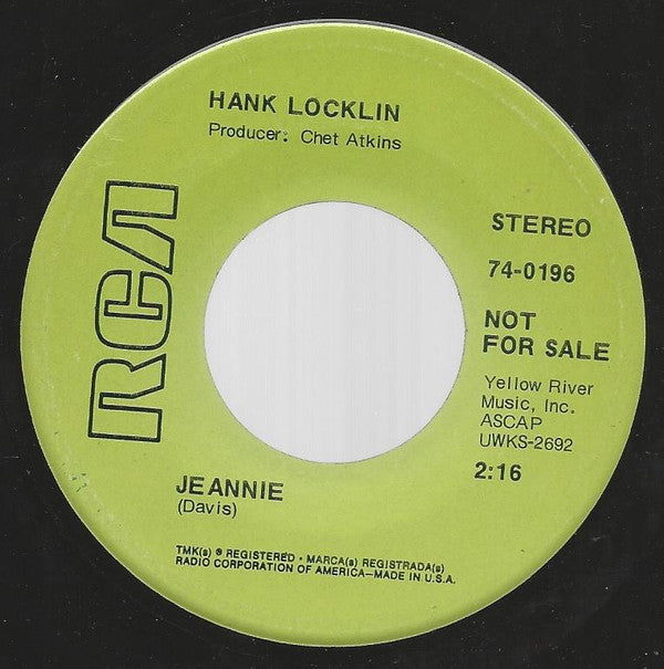 Hank Locklin : Jeannie (7", Promo)