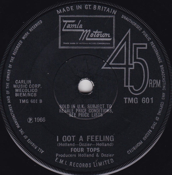 Four Tops : Bernadette (7", Single, Sol)