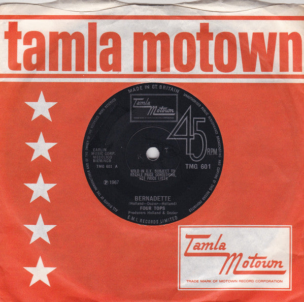 Four Tops : Bernadette (7", Single, Sol)