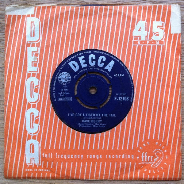Dave Berry : Little Things / I've Got A Tiger By The Tail (7", Single)