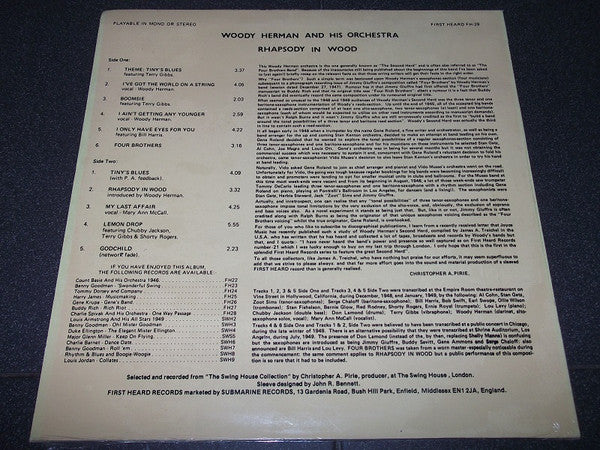 Woody Herman And His Orchestra : Rhapsody In Wood (LP, Mono)