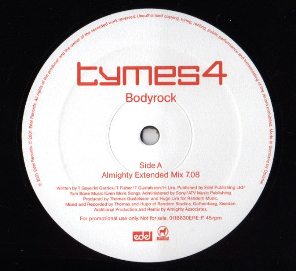 Tymes 4 : Bodyrock (12", Promo)