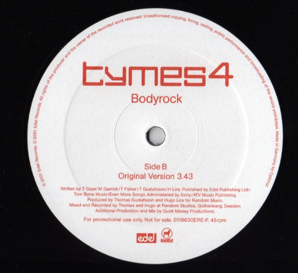 Tymes 4 : Bodyrock (12", Promo)