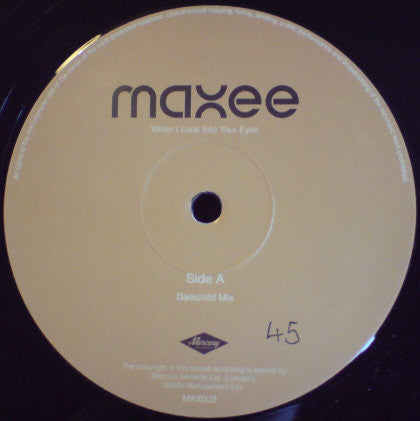 Maxee : When I Look Into Your Eyes (12", Promo)