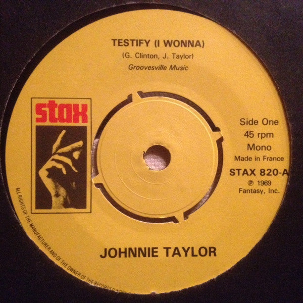 Johnnie Taylor : Testify (I Wonna) (7", Single, RE)